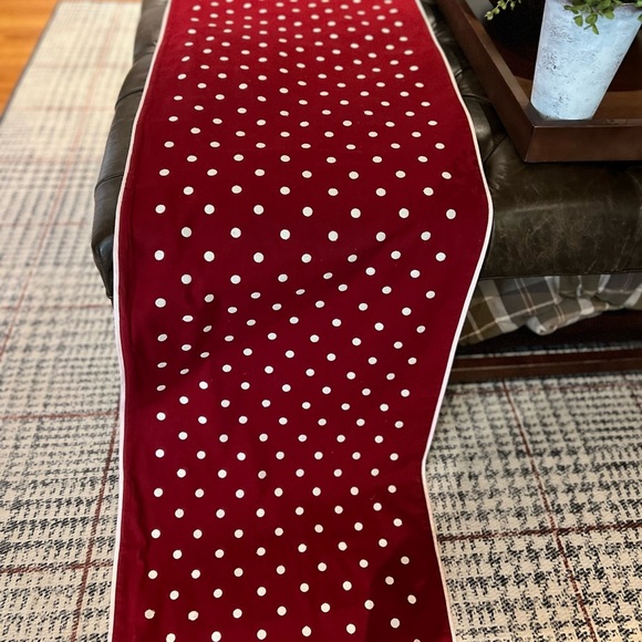 Pottery Barn red & white runner Christmas/Holiday/Valentines 
18” x 108” - Picture 2 of 5
